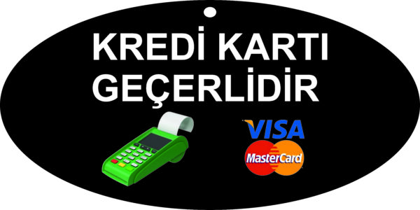 Kredi Kart Geçerli Yazısı Levhası