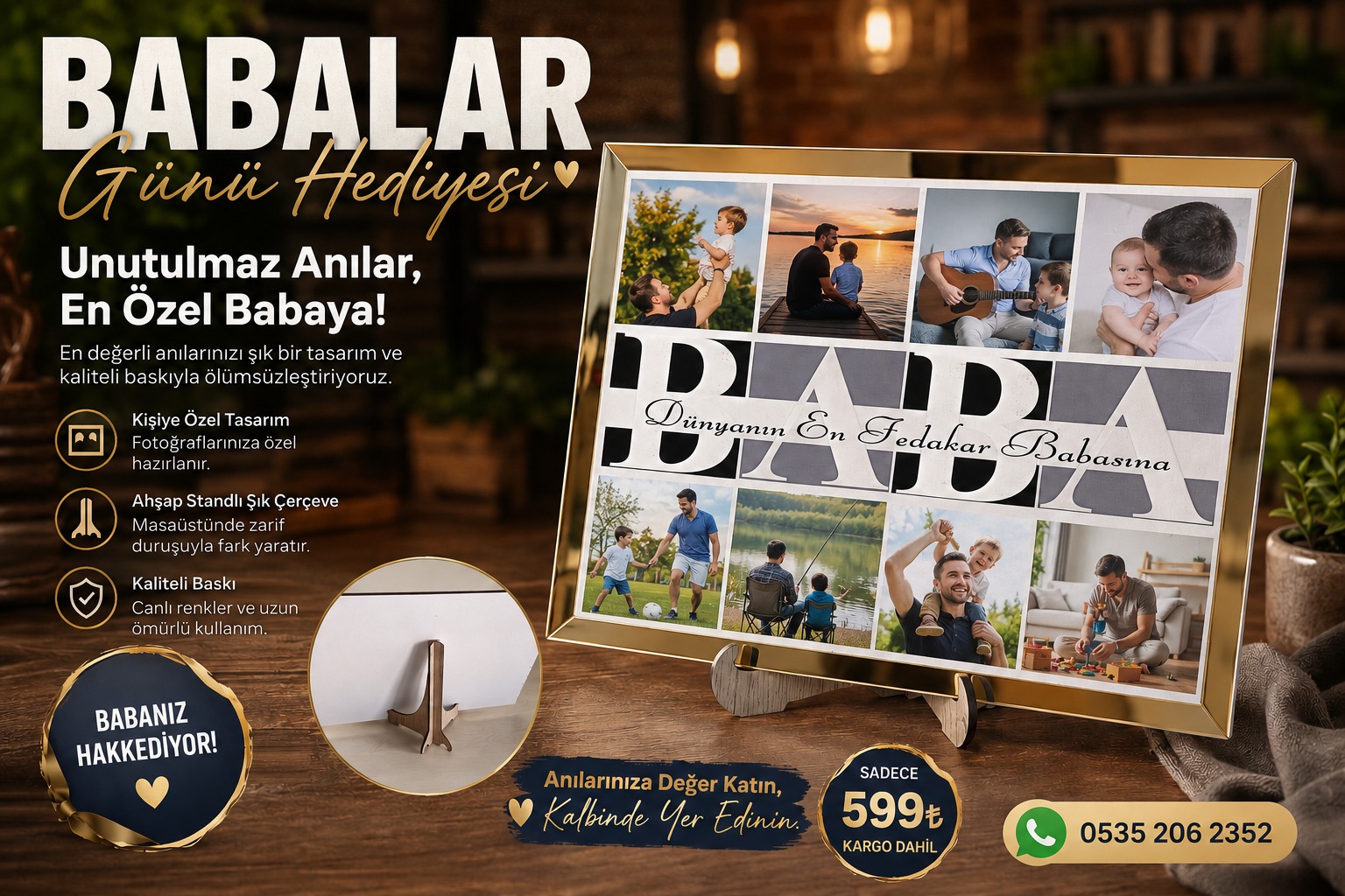 Babalar Günü Fotograflı Pano